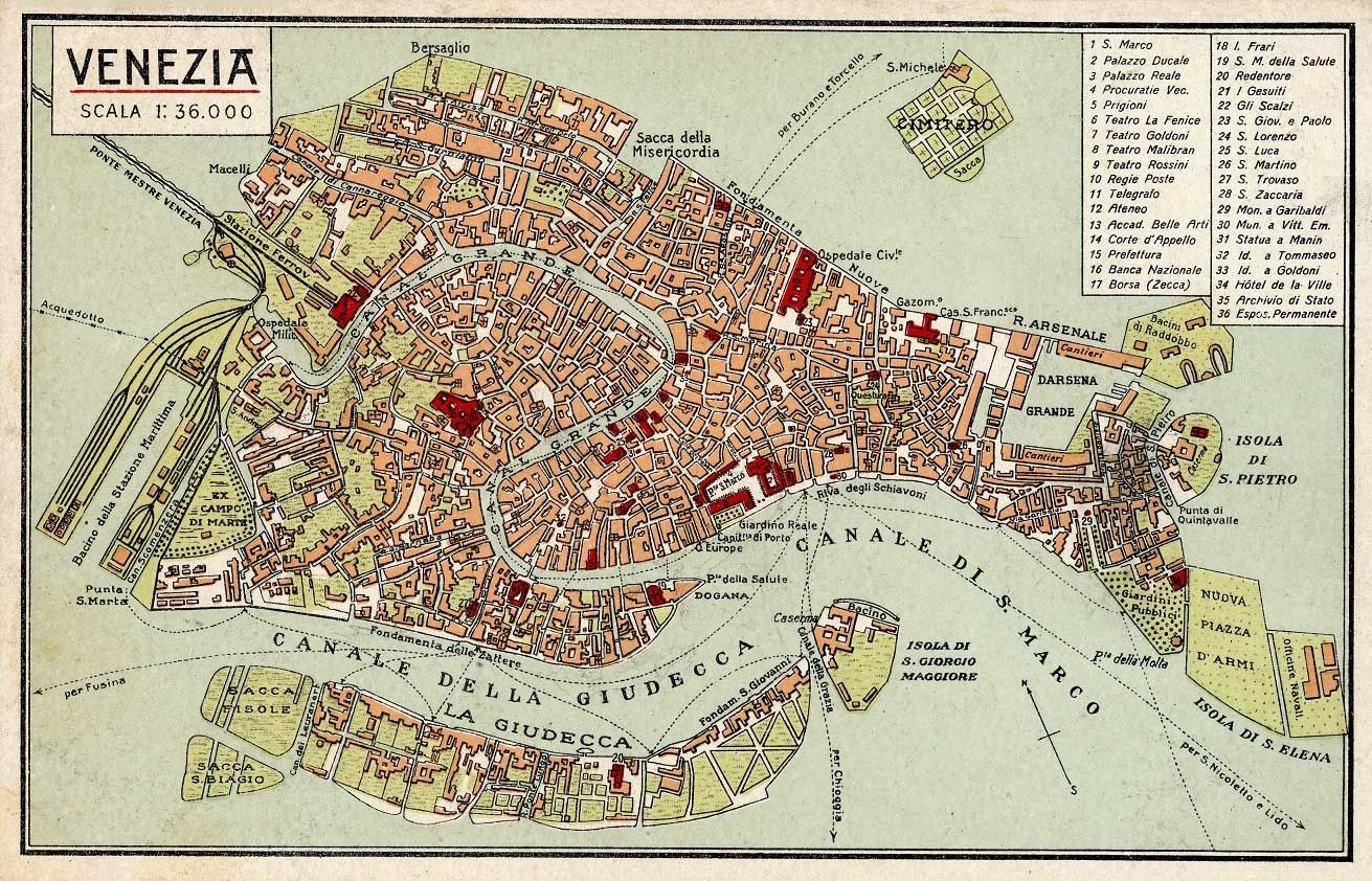 antica mappa venezia
