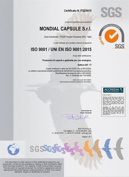 certificazione capsule